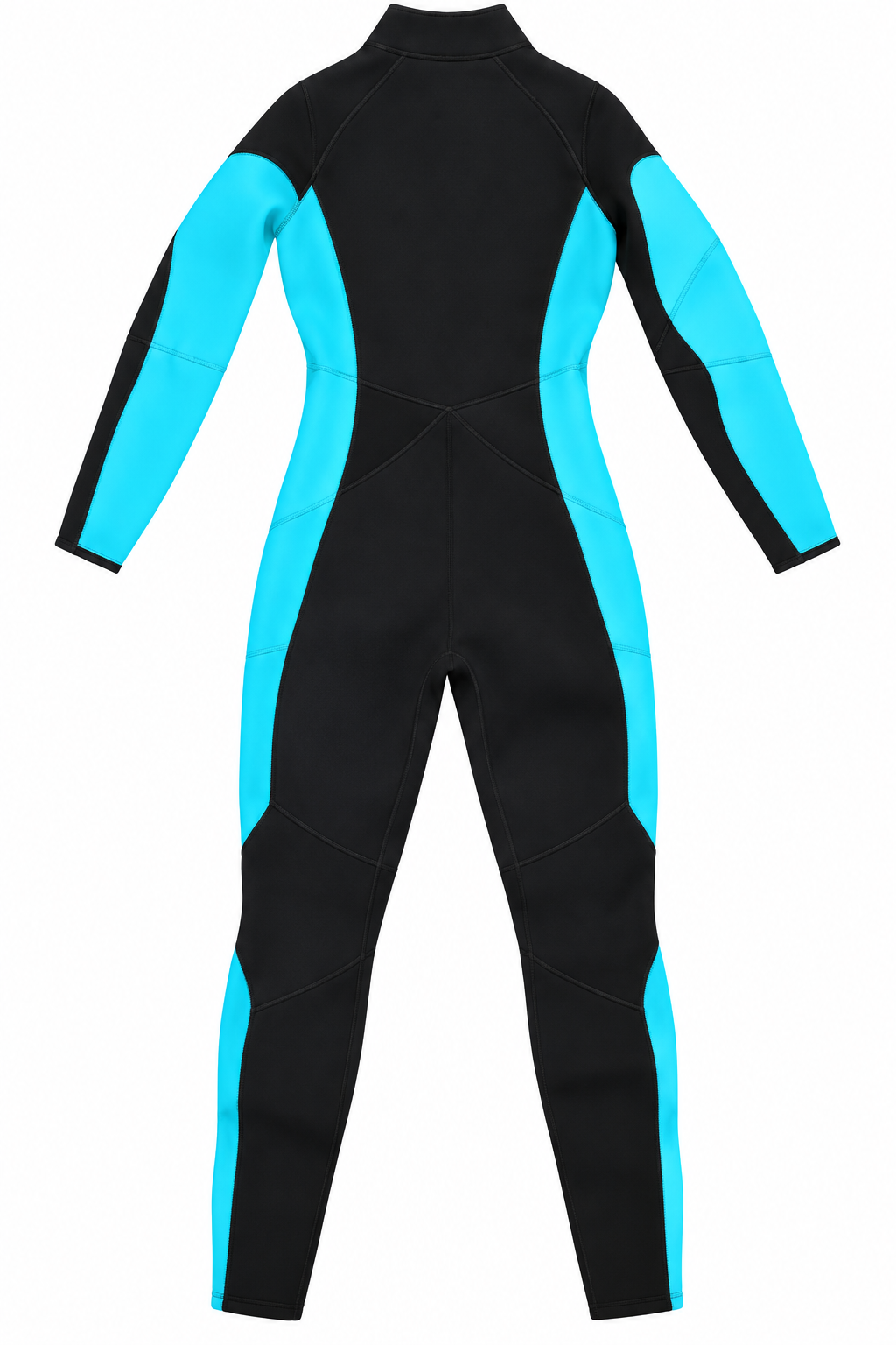 NWT Lansru Women's Full Wetsuit Black Turquoise Size M