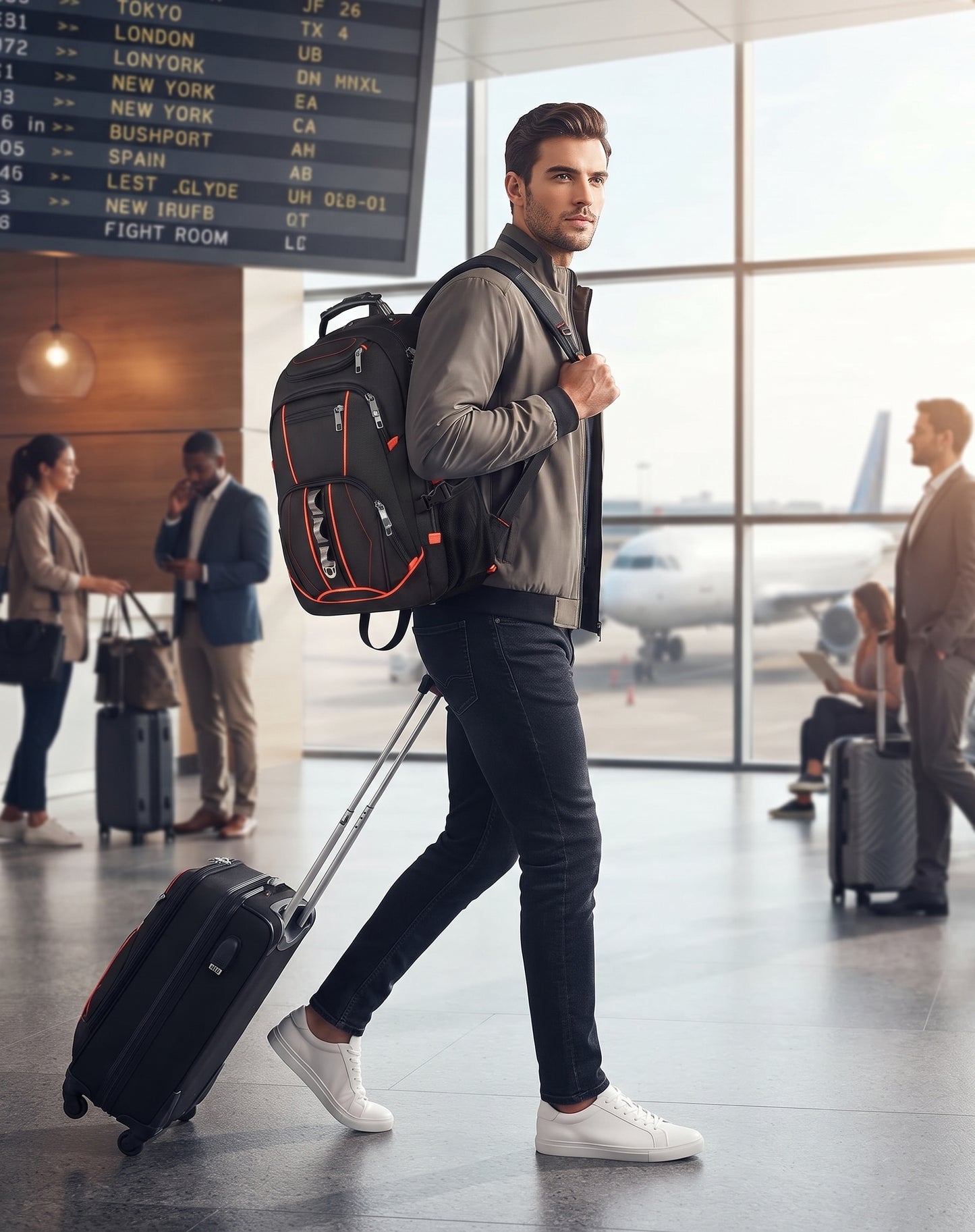 Travel Laptop Backpack – Extra Large 18.4" Gaming Laptop Bag, TSA Friendly, RFID Anti-Theft, 21.5x16.3x9.9"
