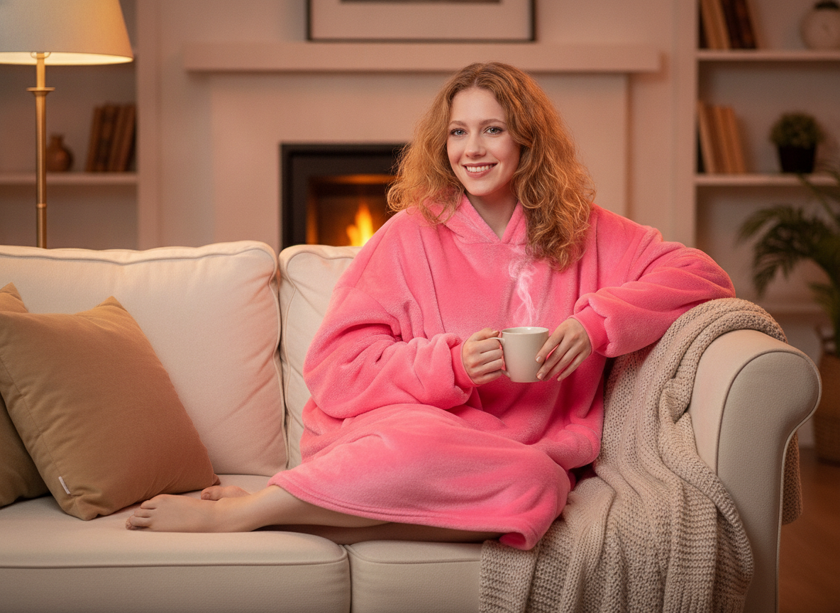 AmyHomie Wearable Blanket Hoodie (NWOT) – Oversized Sherpa Fleece One Size Fits All