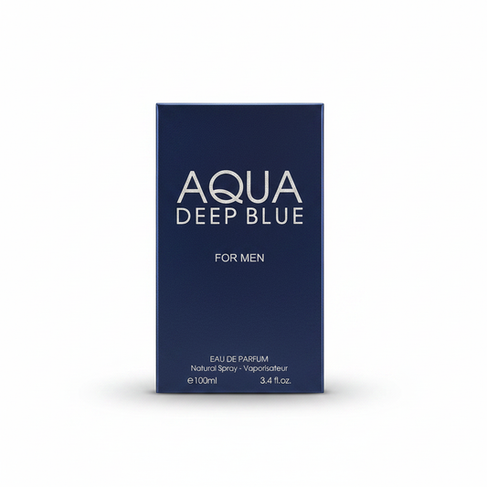 Fragrance Gallery blue perfume bottle 100ml dark blue box spray nozzle
