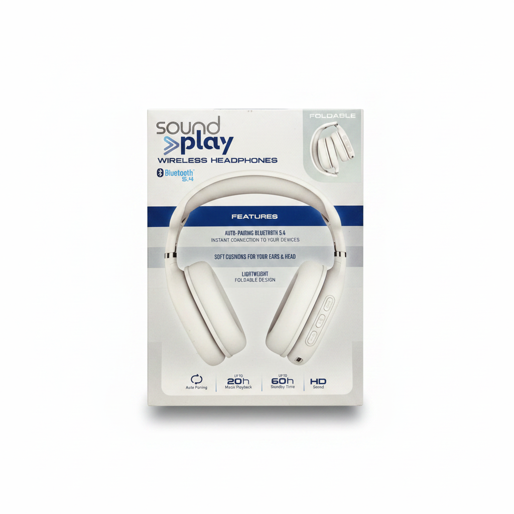 SoundPlay Wireless Headphone Bluetooth 5.4 (Open Package)