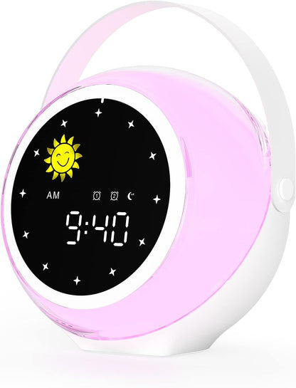 Children's Alarm Clock with Night Light – D3000 Kids Bedside Clock