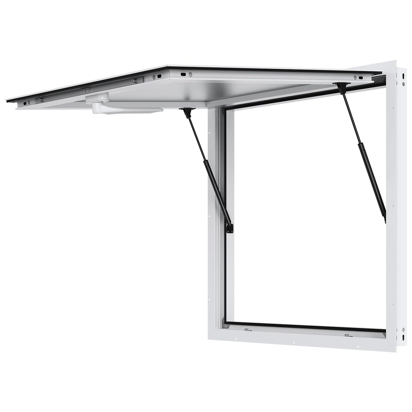 VEVOR Concession Window for Food Truck, 36"x36" Aluminum Alloy Food Truck Service Windows, Up to 85 Degrees Stand Serving Window with Awning Door & Drag Hook, for Food Trucks Concession Trailers