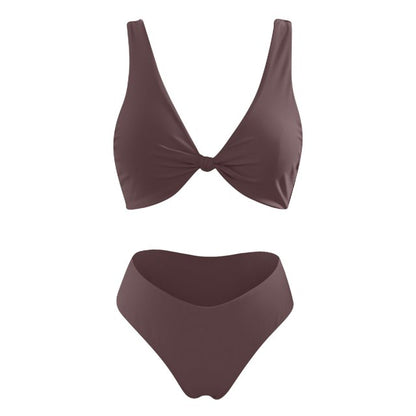 Women's Geluboao 2-Piece Bikini Set – Brown (Small)