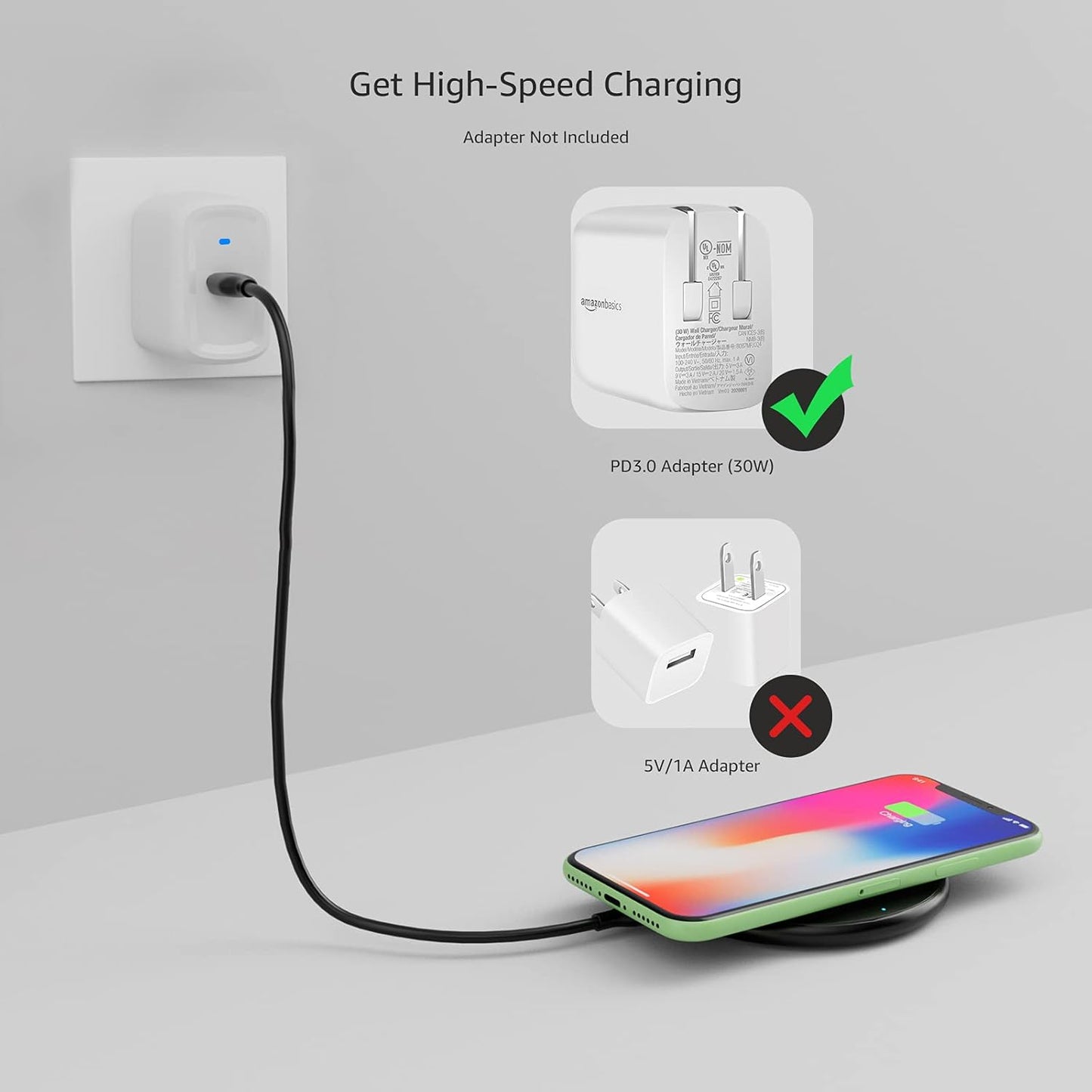 USMan Wireless Charger Qi Standard - Black