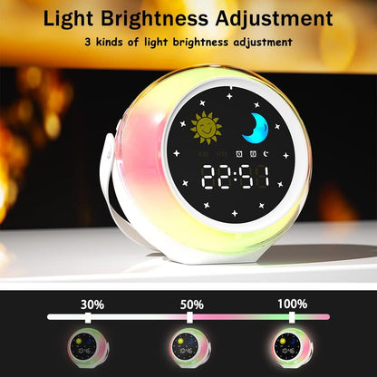 Children's Alarm Clock with Night Light – D3000 Kids Bedside Clock