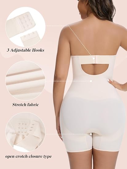 Decorus Strapless Shapewear Bodysuit For Women (NWT)