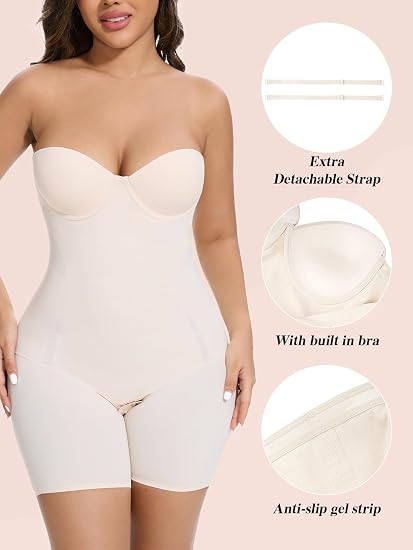 Decorus Strapless Shapewear Bodysuit For Women (NWT)