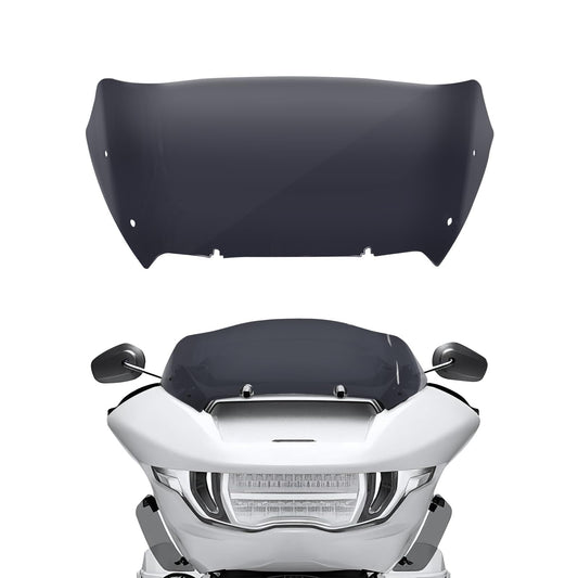 Totiancong Smoke 10" Wave Windshield Compatible for Harley CVO Road Glide