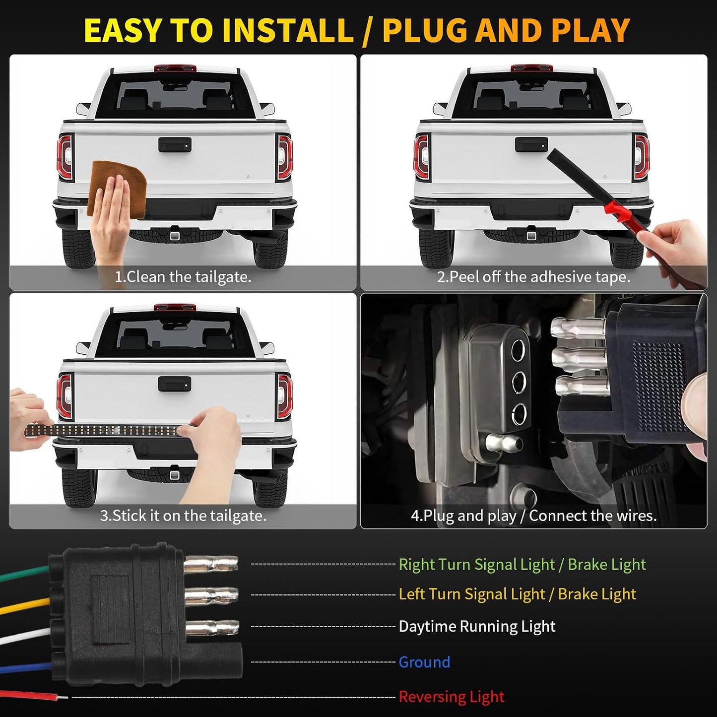 48" Universal Tailgate LED Light Strip (New/Open Box)