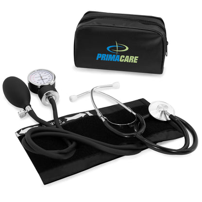 PrimaCare Black Blood Pressure Monitor with Stethoscope Adult Size