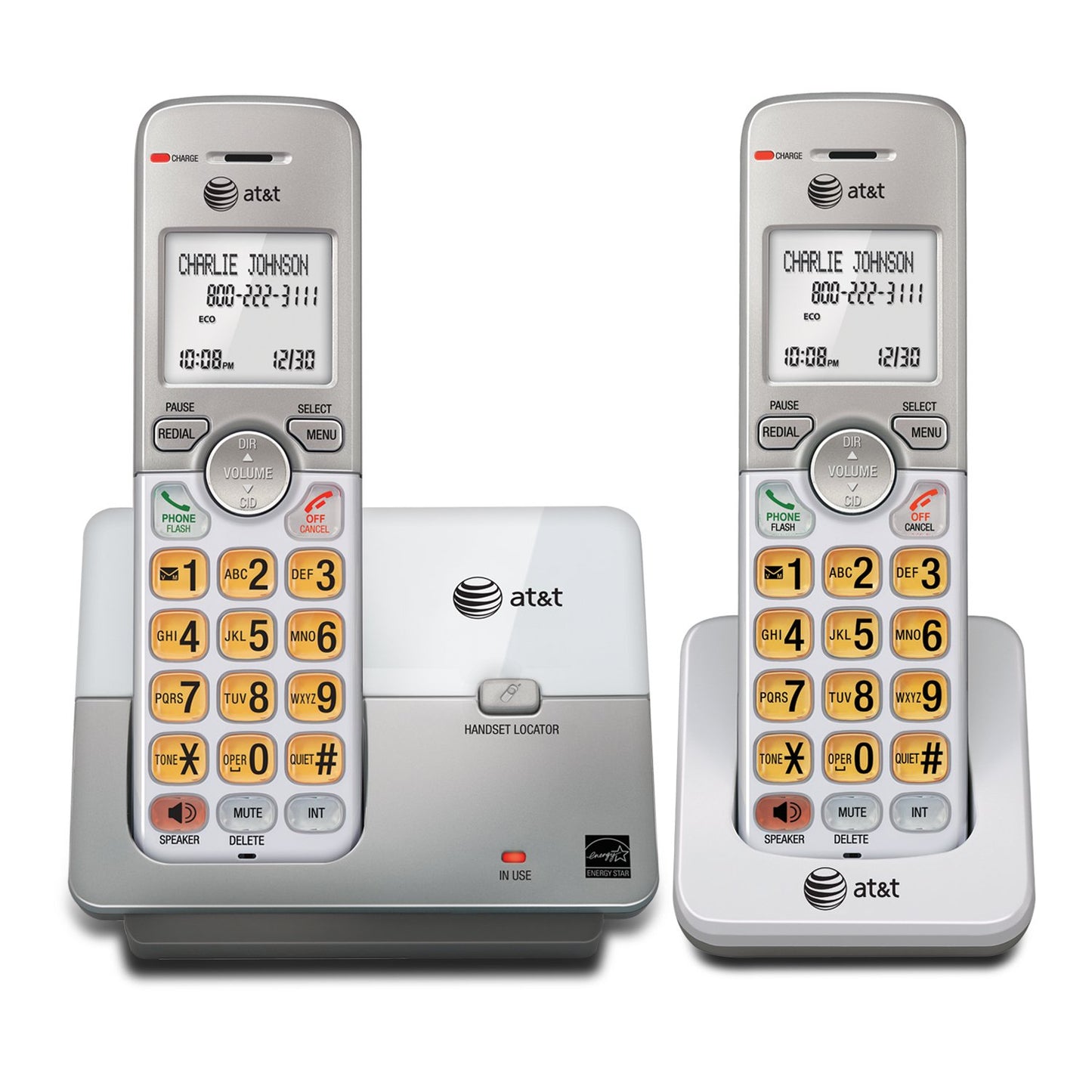 AT&T 2 Handset Cordless Phone System (Open Package) Model EL51203