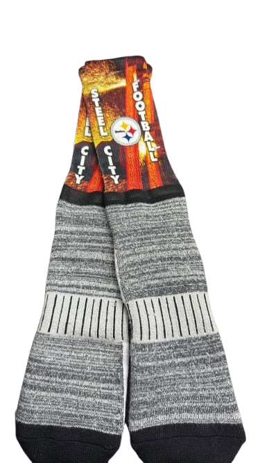 Sublimated Pittsburgh Steelers Crew Socks
