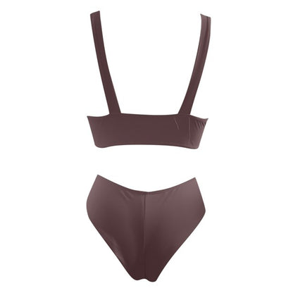 Women's Geluboao 2-Piece Bikini Set – Brown (Small)