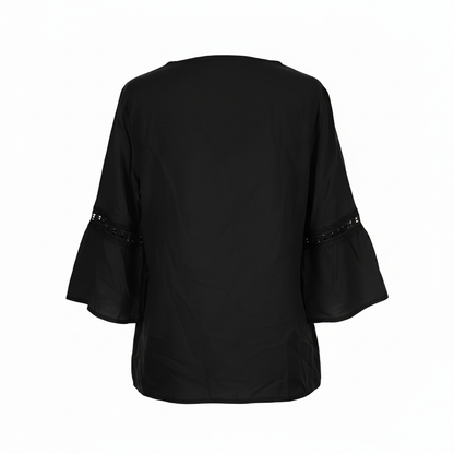 Women's Craaazy Shirts 3/4 Sleeve Relaxed Fit Top Size 2XL