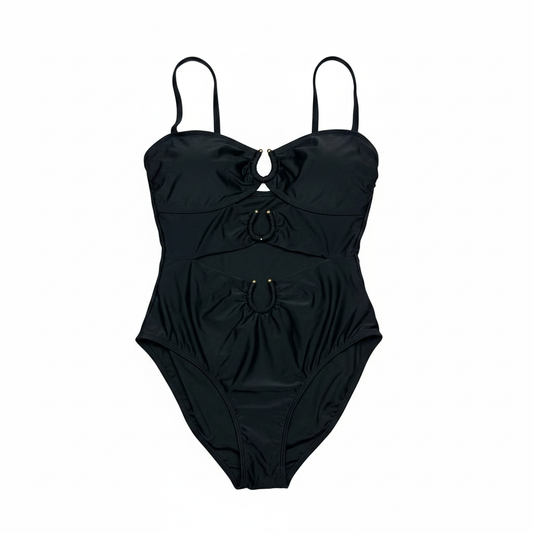 Eomenie One Piece Swimsuit for Women Ring Linked Monokini Sexy Bathing Suit