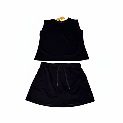 Women's 2-Piece Skort with Pockets, Black (Size XL)