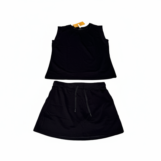 Women's 2-Piece Skort with Pockets, Black (Size XL)