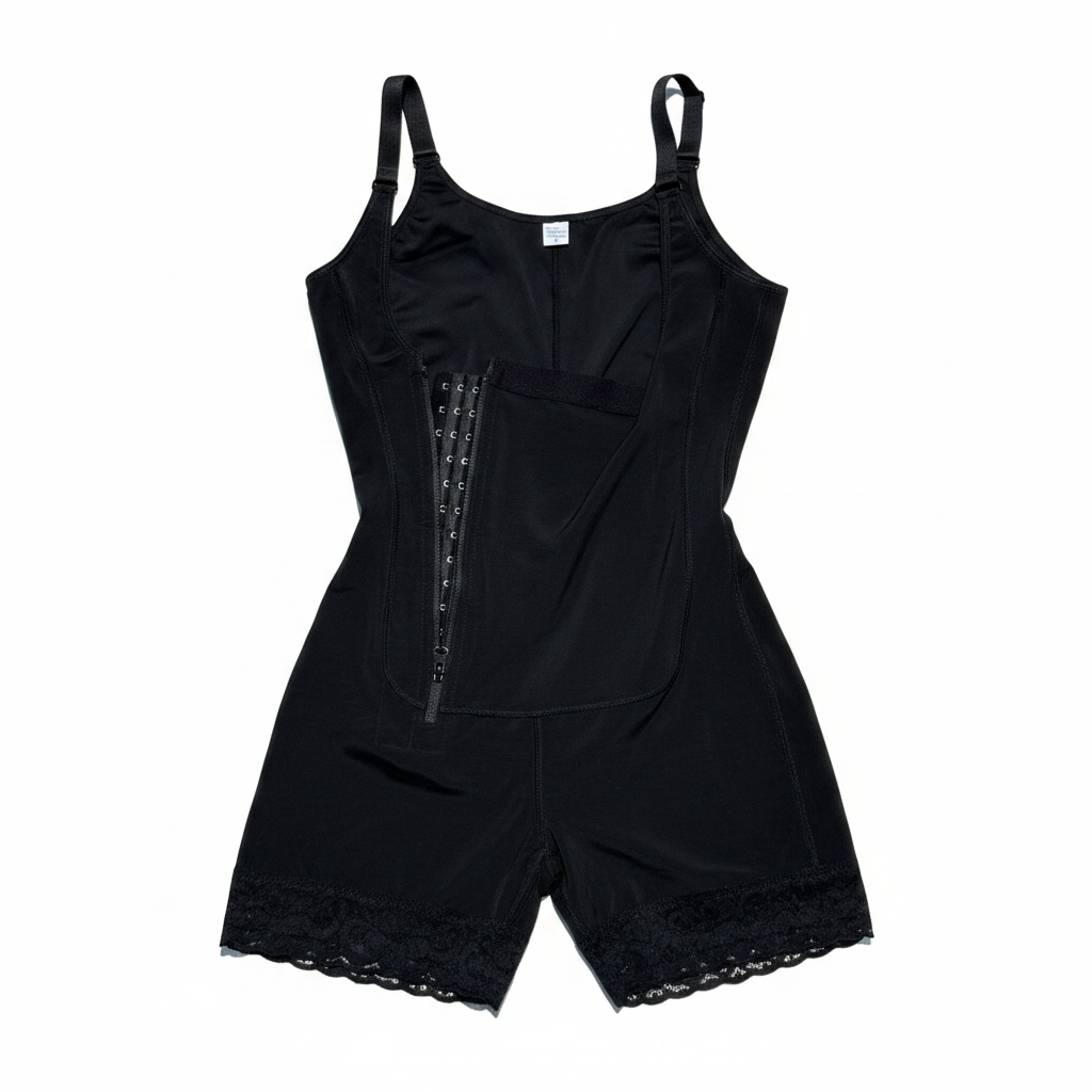 Women's High Compression Faja Bodysuit – Black (Size XS)