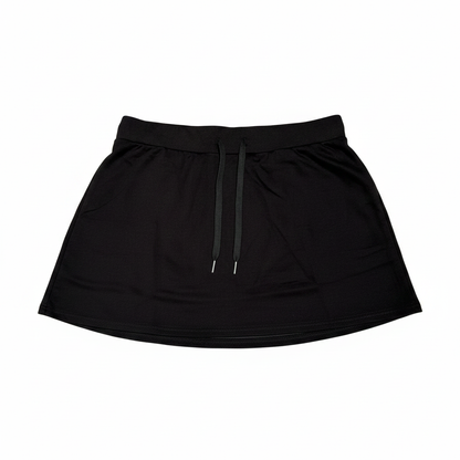 Women's 2-Piece Skort with Pockets, Black (Size XL)