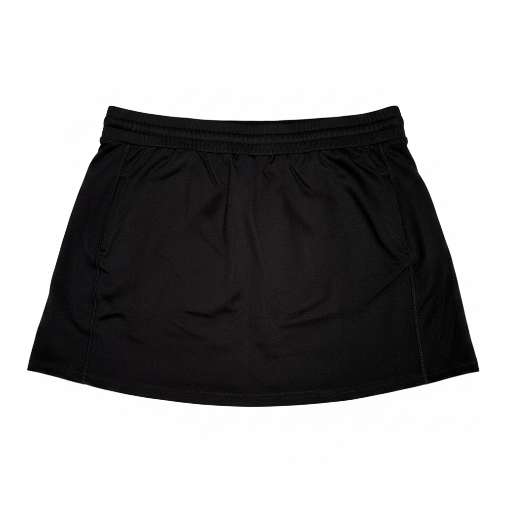 Women's 2-Piece Skort with Pockets, Black (Size XL)
