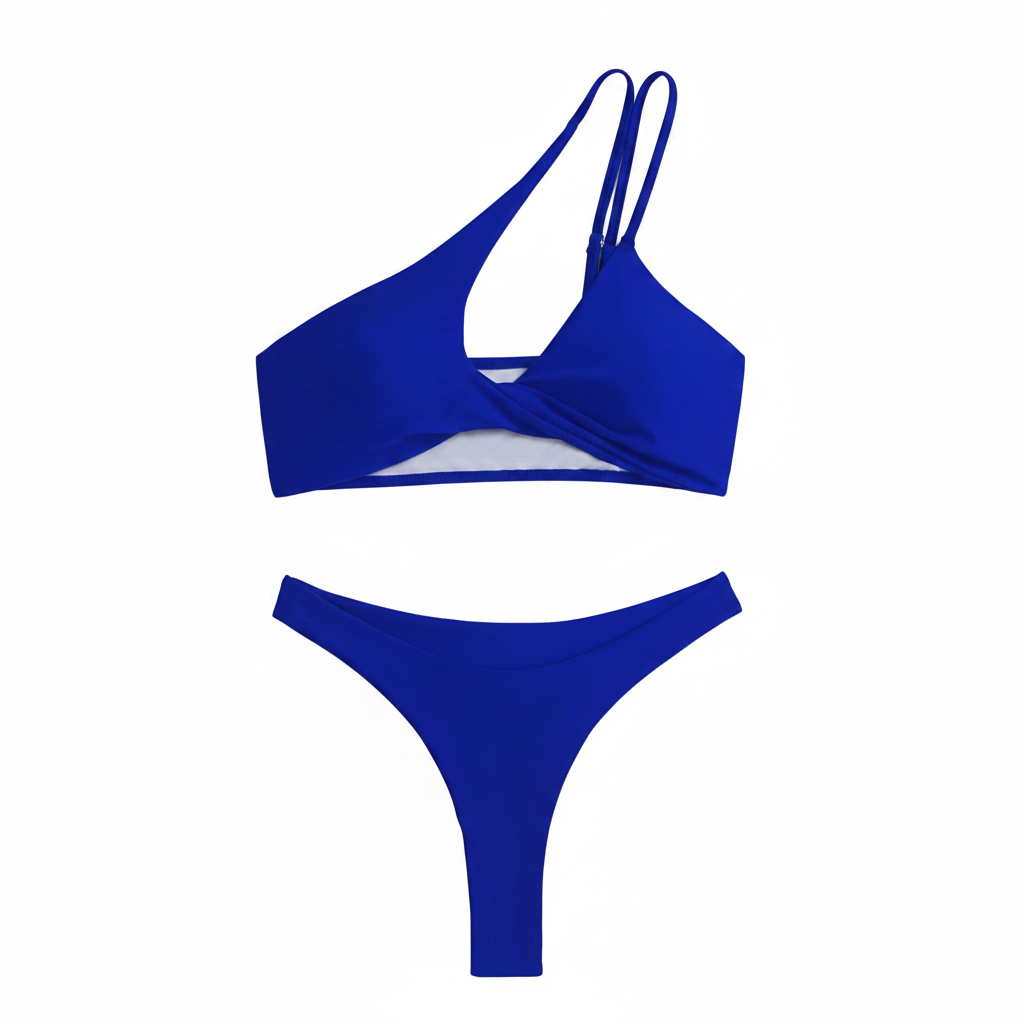 Palmipeta Women's Sexy Brazilian Thong Bikini Set – Blue, Size Small