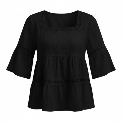 Women's Craaazy Shirts 3/4 Sleeve Relaxed Fit Top Size 2XL