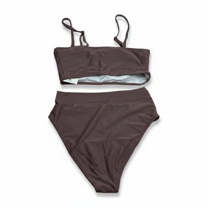 Women’s Pink Queen 2-Piece Bikini Set  Dark Brown Size Medium