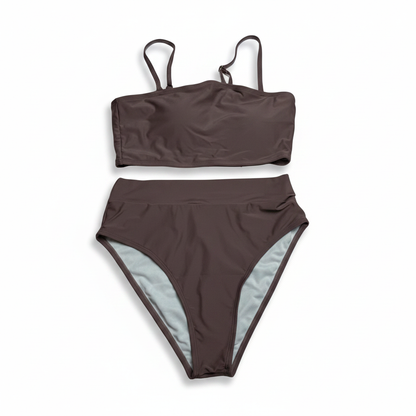 Women’s Pink Queen 2-Piece Bikini Set  Dark Brown Size Medium