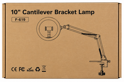 10" Ring Light with Stand & Overhead Phone Mount (Open Package)