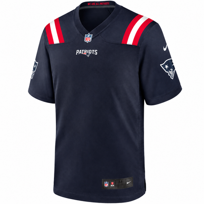 New England Patriots Nike Customizable Game Jersey – Navy