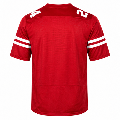 Men's Wisconsin Badgers Red Player Custom Jersey – Size Large