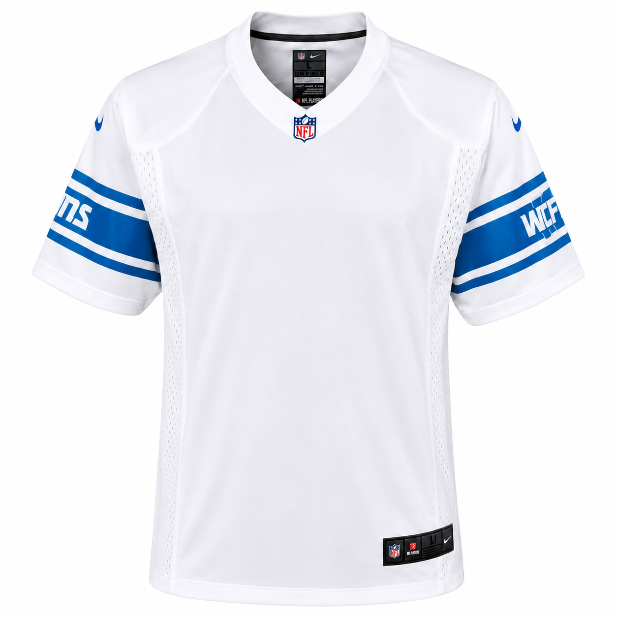 Detroit Lions Nike Customizable Game Jersey – White Size 3XL