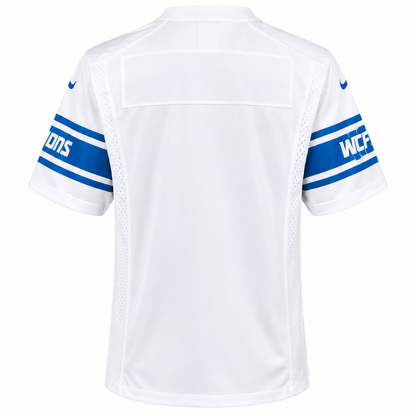 Detroit Lions Nike Customizable Game Jersey – White Size 3XL