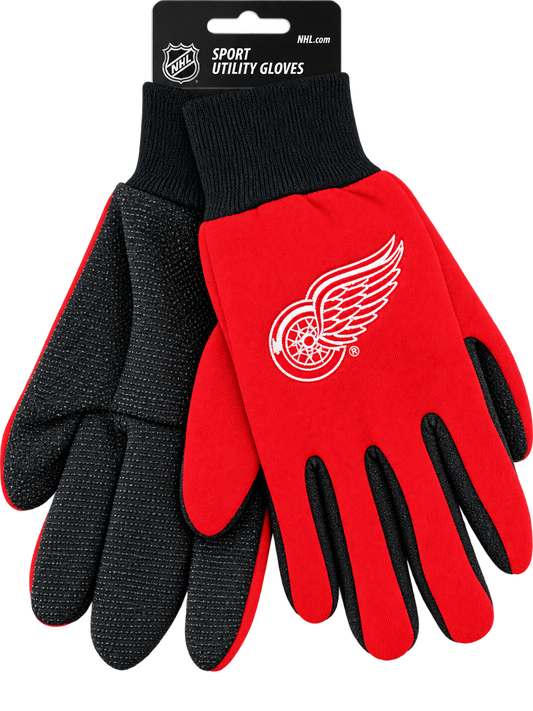 Detroit Red Wings NHL Officially Licensed Utility Gloves - One Size