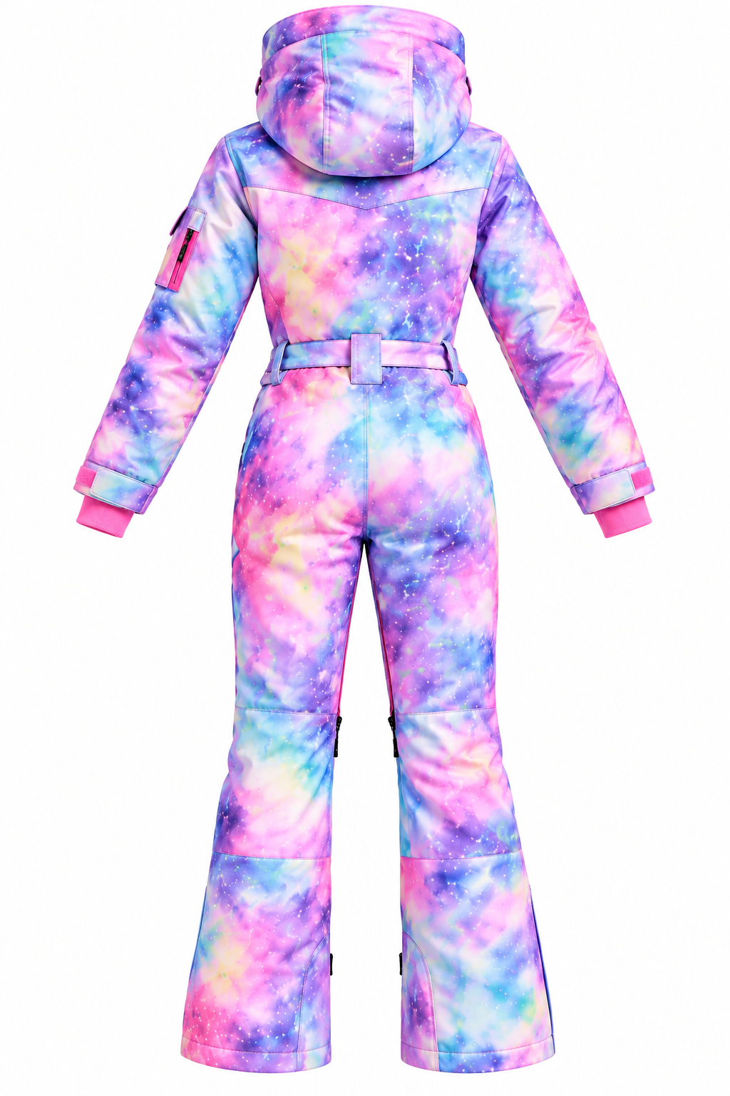 NWT Women's Blue Magic Purple Tie-Dye One-Piece Snowsuit, Size 3XL