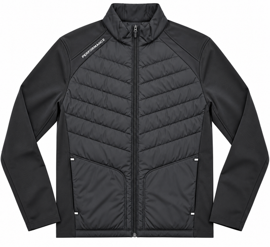 NWT Walter Hagen Men's Hybrid Golf Jacket Performance 11 Black Size S