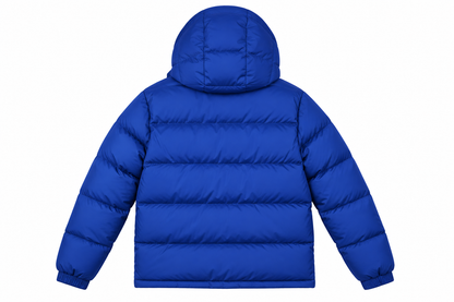 NWT Alpine Design Men's 1962 Retro Puffer Jacket Space Blue Removable Hood