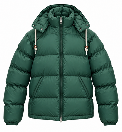 NWT Alpine Design Men's 1962 Retro Puffer Jacket Space Blue Removable Hood