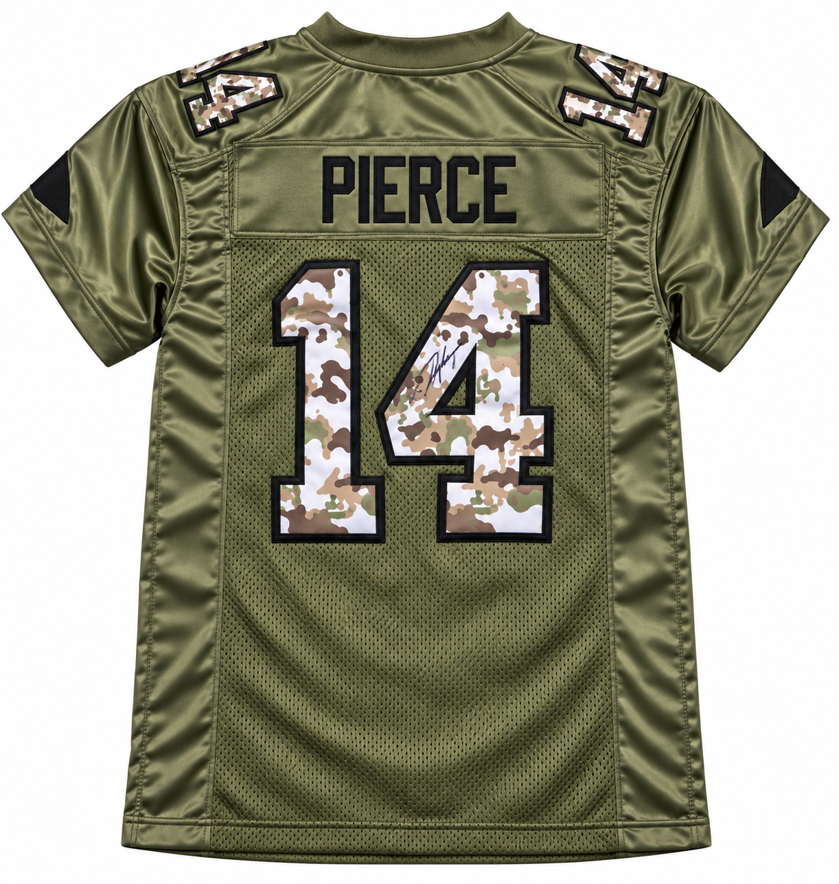 Indianapolis Colts Autographed Alec Pierce #14 Mesh Jersey – Olive Green