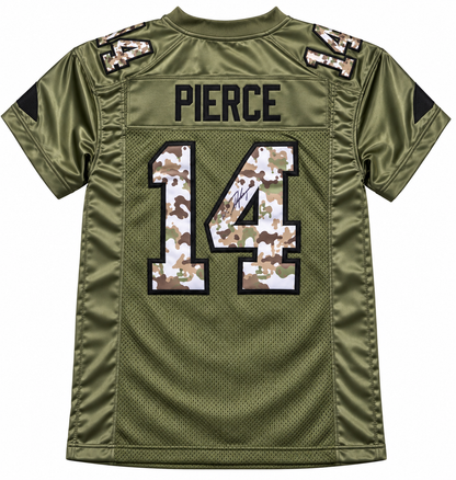 Indianapolis Colts Autographed Alec Pierce #14 Mesh Jersey – Olive Green