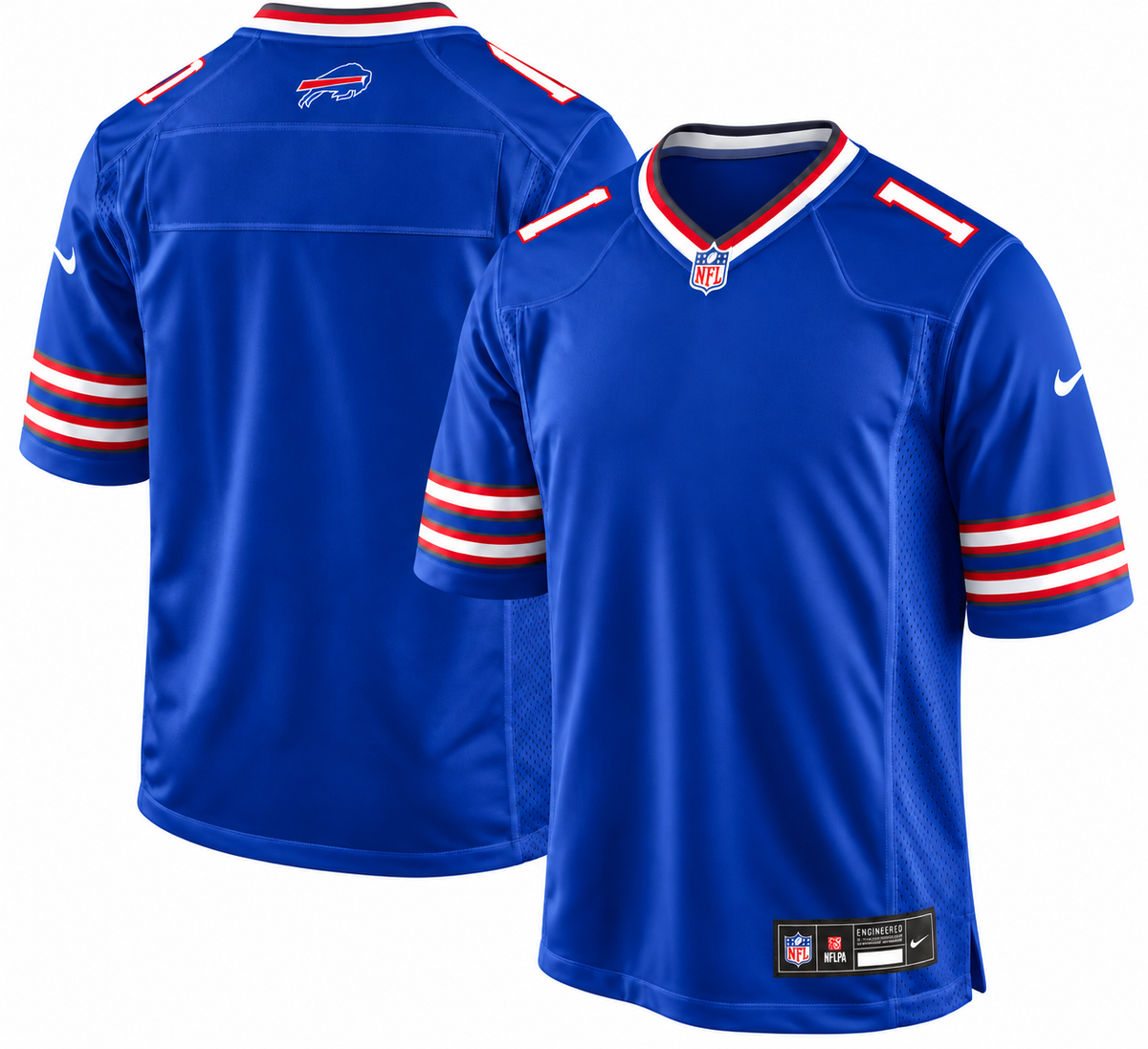Buffalo Bills #1 Custom Game Jersey – Blue