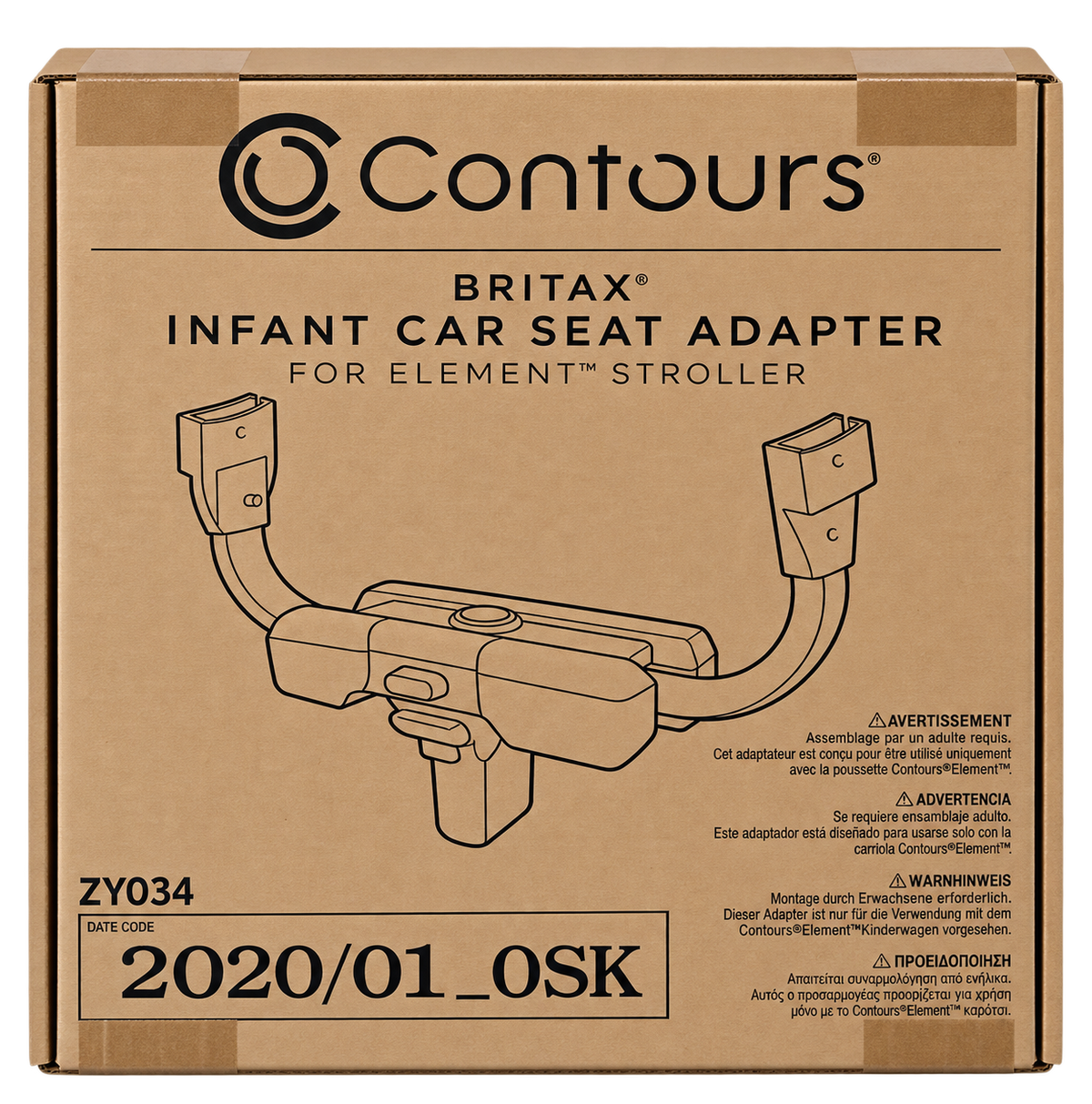Contours Element Adapter for Britax Infant Car Seats, ZY034