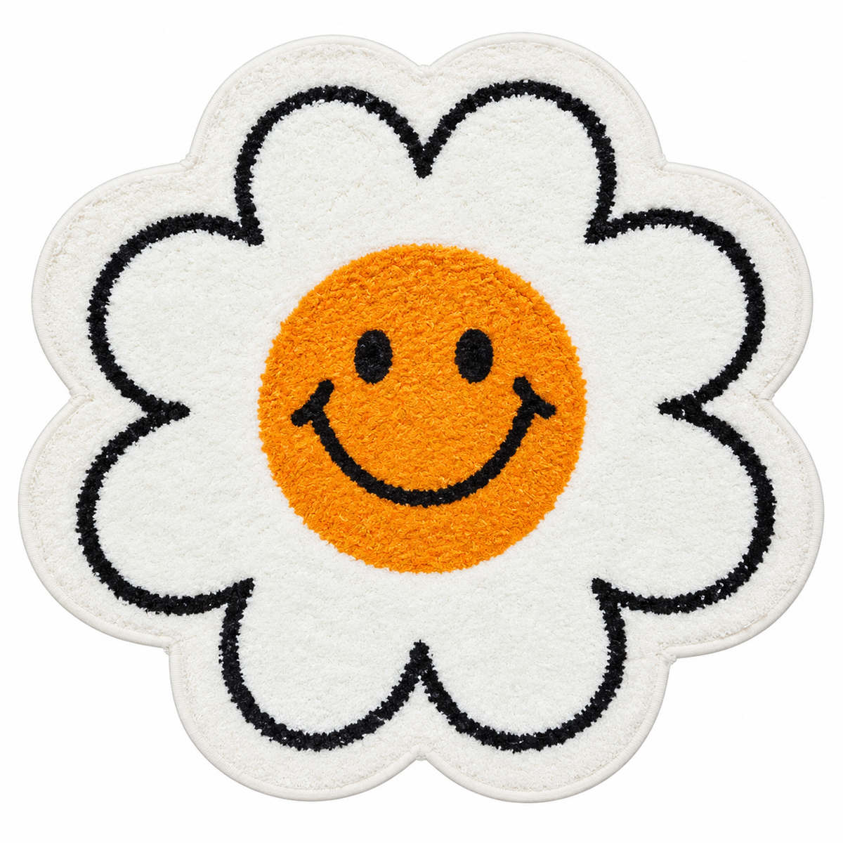 FOMAILE Smiley Sunflower Bath Mat, 23.6 Inches