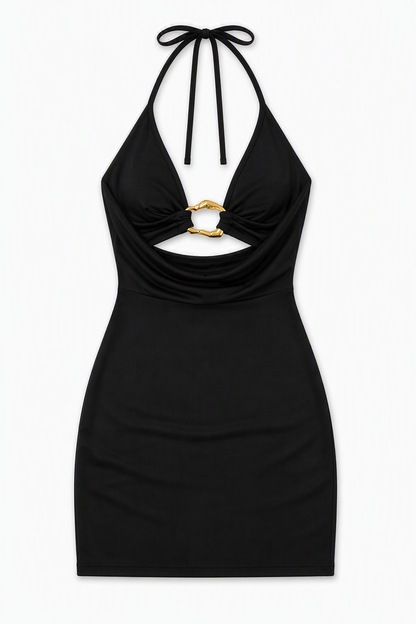 SOLY HUX Women's Halter Mini Dress Black Size Small (Pre-owned)