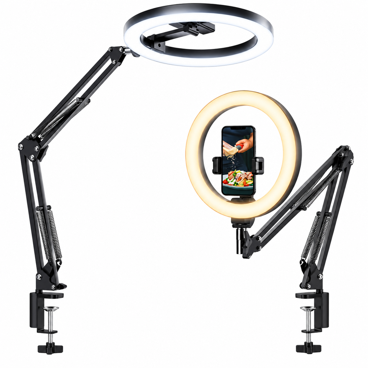 10" Ring Light with Stand & Overhead Phone Mount (Open Package)