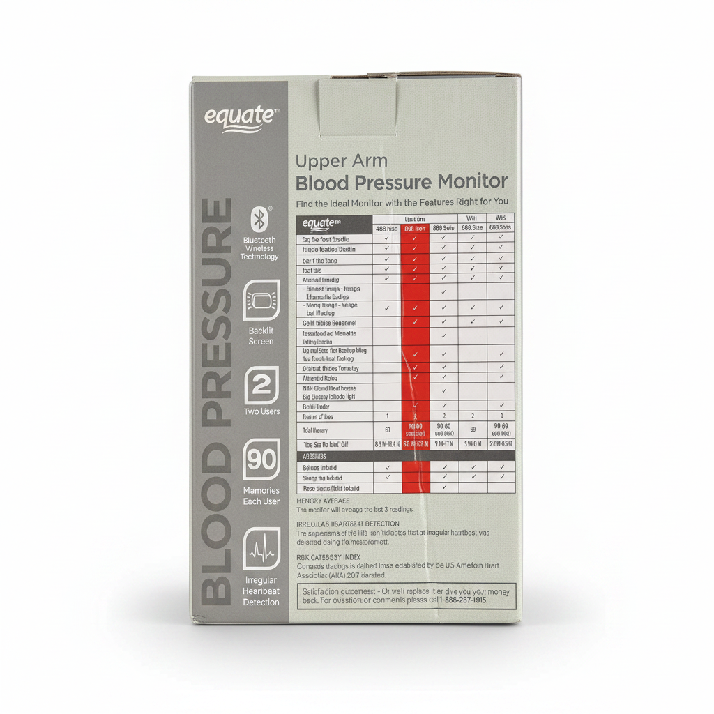 Equate Blood Pressure 6000 Series Wireless (New / Open Package)
