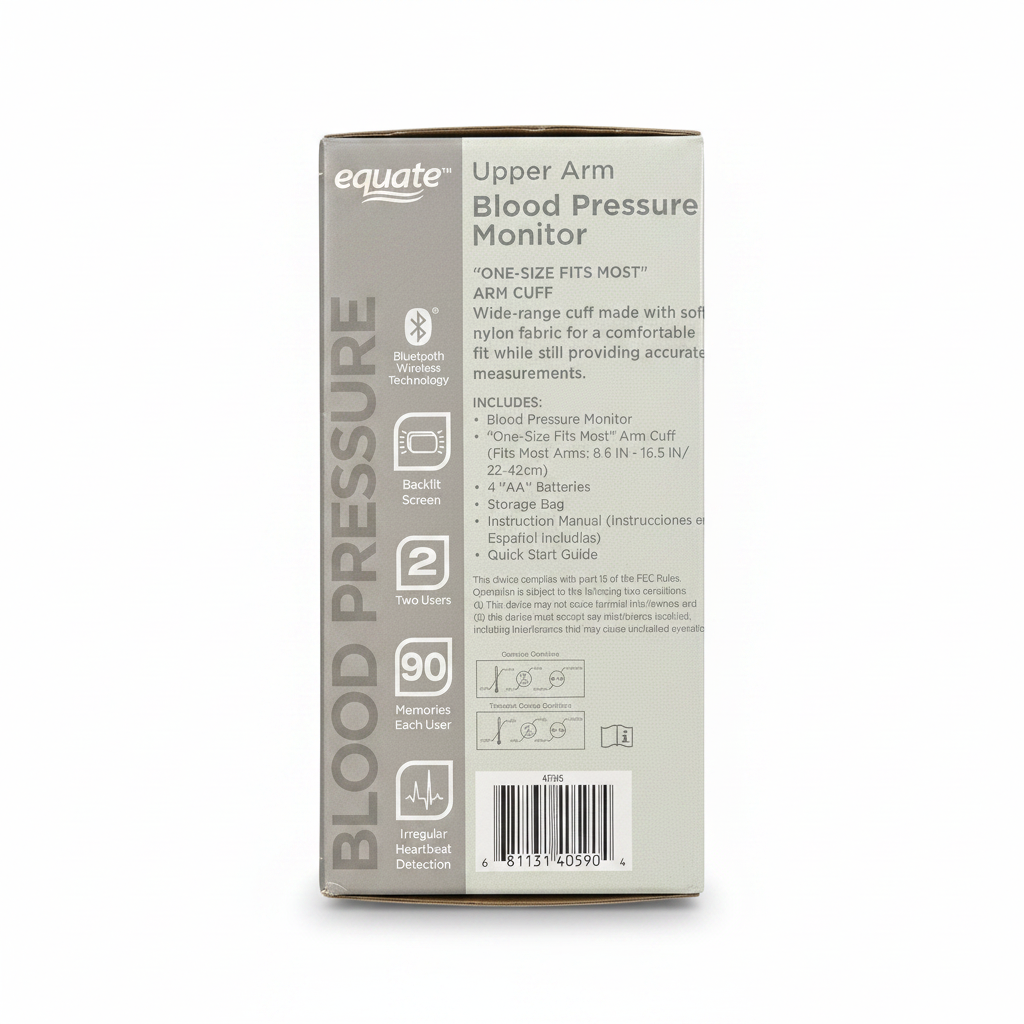 Equate Blood Pressure 6000 Series Wireless (New / Open Package)
