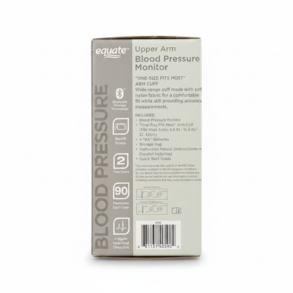 Equate Blood Pressure 6000 Series Wireless (New / Open Package)