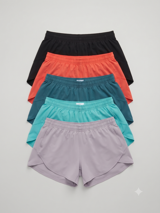 Women's High Rise Lined Shorts 5-Pack – Size XL